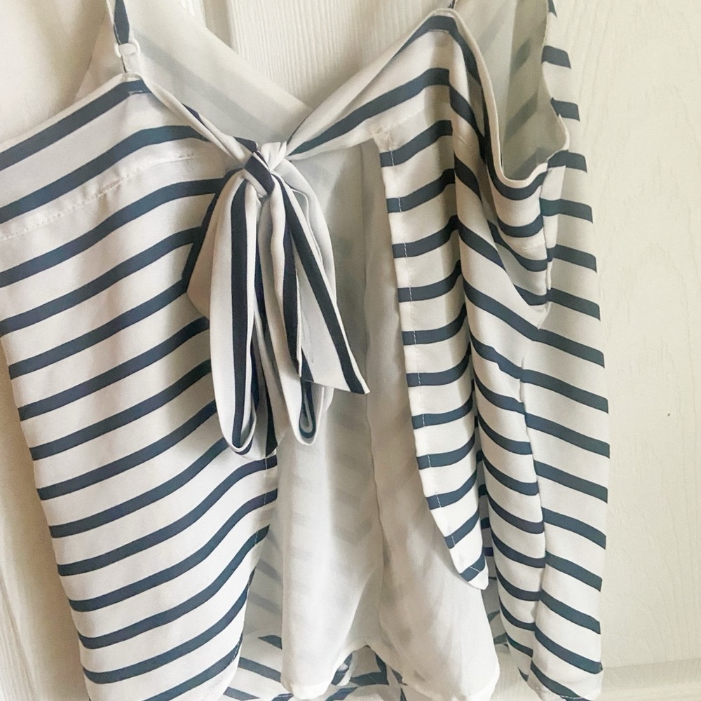 Open Back Striped Top - Picture 2 of 4